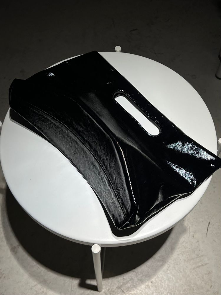 Сумка Луна черный глянец