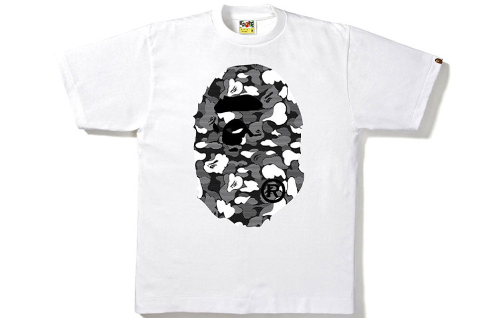 A Bathing Ape Stripe Abc Camo Big Ape Head Tee