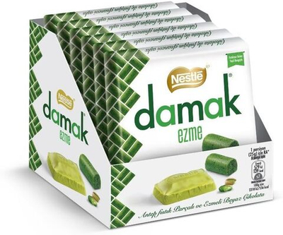 Nestlé Damak «Эзме» с кусочками и пастой из антепского фисташка в белом шоколаде, 6 x 55 г - NESTLE