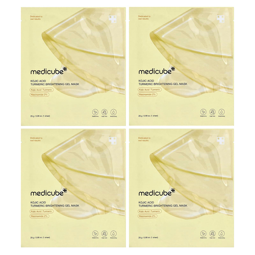 Medicube, маска для лица с осветляющим гелем с койевой кислотой и куркумой, 4 шт. по 28 г (0,98 унции)