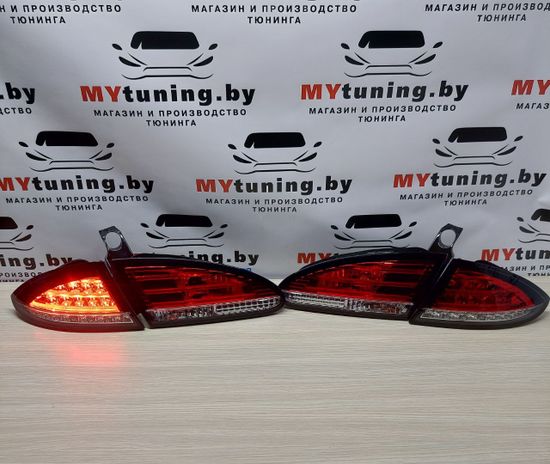 Задние фонари Seat Leon 2 red white led