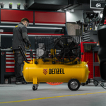 Компрессор воздушный рем. привод BCV 4000-T/100, 4,0 кВт, 100 литров, 690 л/мин Denzel