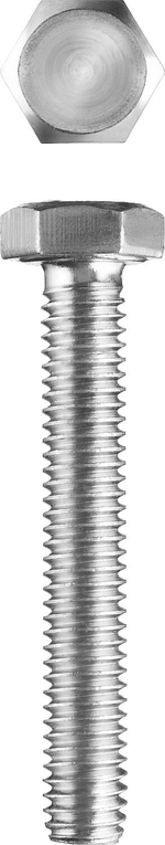 Болт ГОСТ 7798-70, M6 x 16 мм, 8 шт, кл. пр. 5.8, оцинкованный, ЗУБР