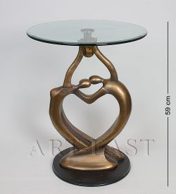 ALF 031/0931 Статуэтка«Влюбленная пара»+ стекло (35*60*35*46)