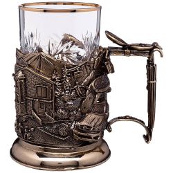 СТАКАН С ПОДСТАКАННИКОМ "УСПЕШНЫЙ ЧЕЛОВЕК" 250 МЛ