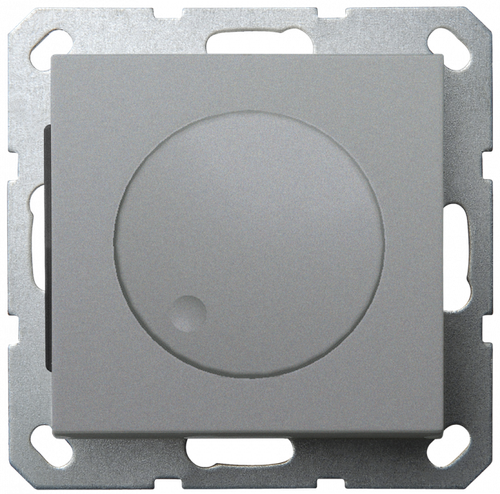 LED Диммер с накладкой 30-400W, 1gang 2way, цвет Алюминий