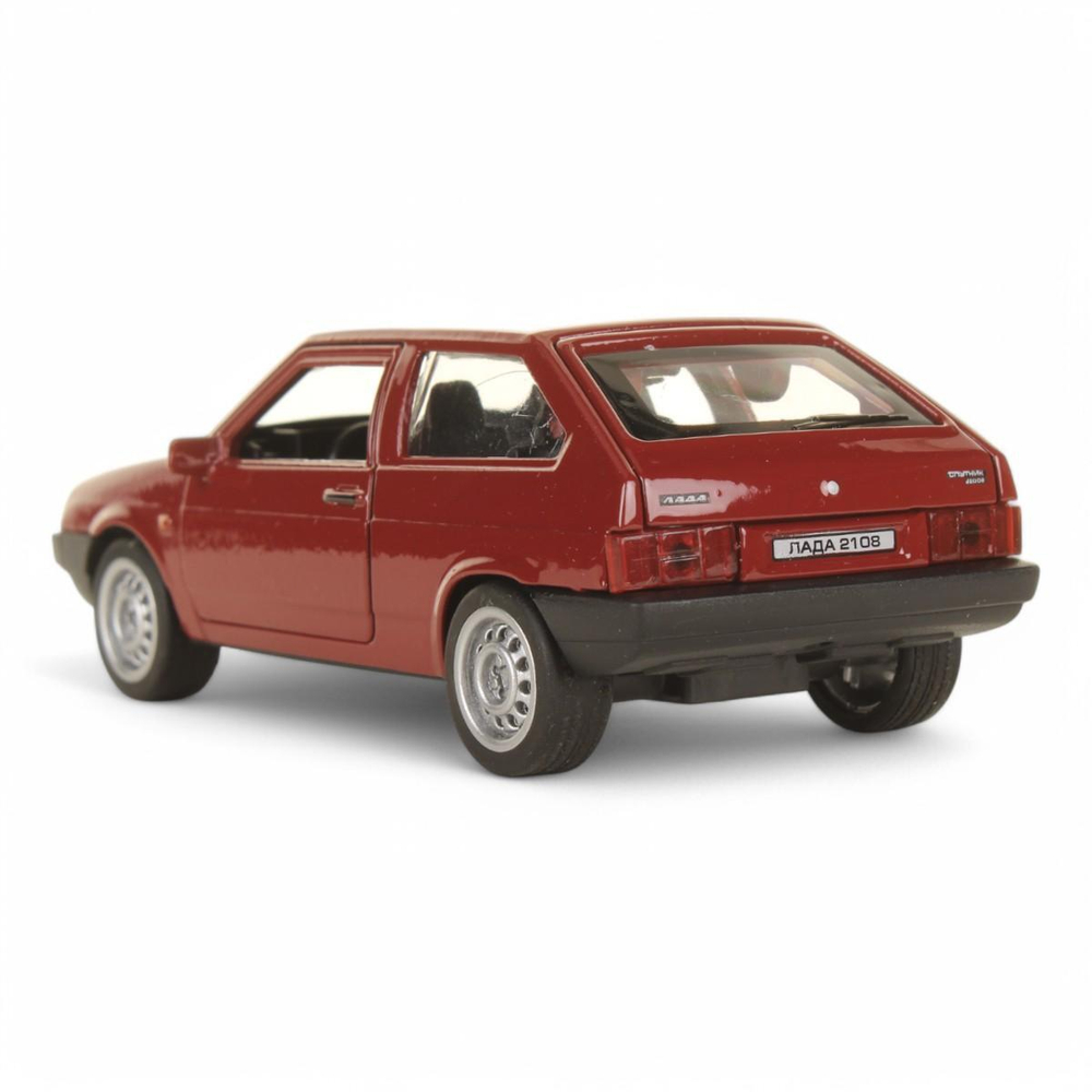 Модель ин. мет. "Lada-2108" Спутник" 12см, двер, баг, вишнёв, коробка 2108-12-CRY (Технопарк)