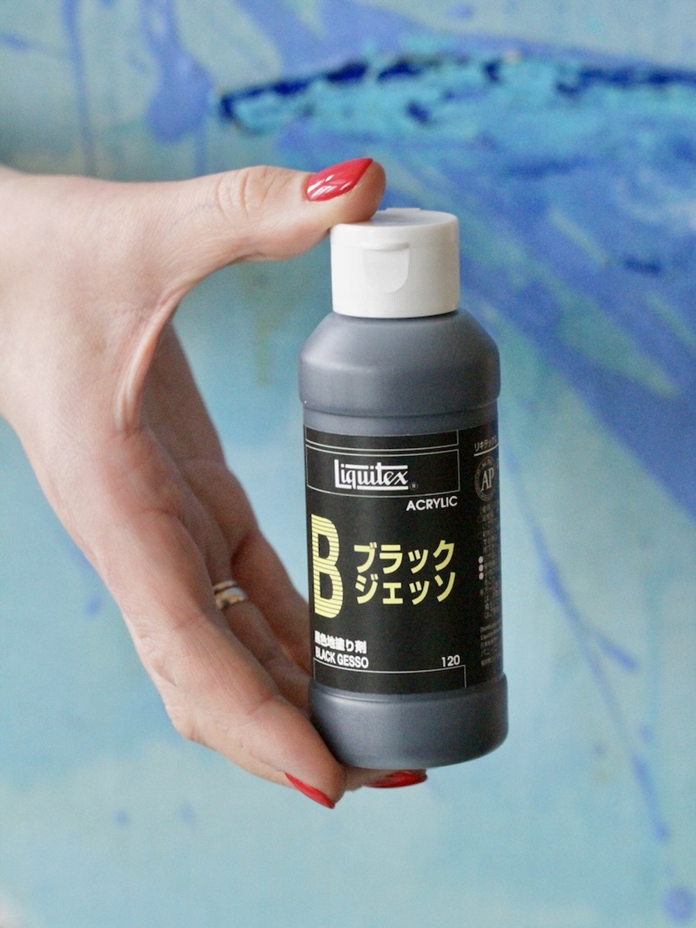 Краска акриловая Гессо Gesso 120ml (черная)