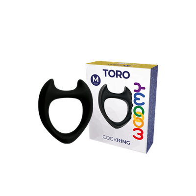 Эрекционное кольцо Toro от Wooomy черное (M)