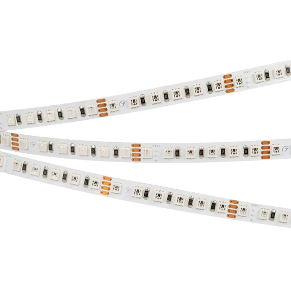 Светодиодная лента RT 2-5000 24V RGB 8mm (3838, 120 LED/m, LUX) (Arlight, 11 Вт/м, IP20) 026832