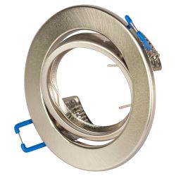 ST2A SN Светильник ЭРА штампованный поворотный MR16,12V/220V, 50W сатин никель | Штампованные встраиваемые светильники