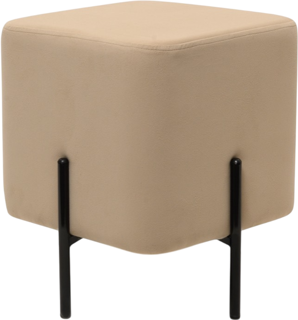 Пуф DIWO Кострома велюр, бежевый