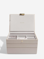 Органайзер для украшений и часов Stackers Classic Jewellery Box, 3 секции -Dove Grey & Rose (Navy Blue / темно-синий / Navy Blue / Органайзер с крышкой)