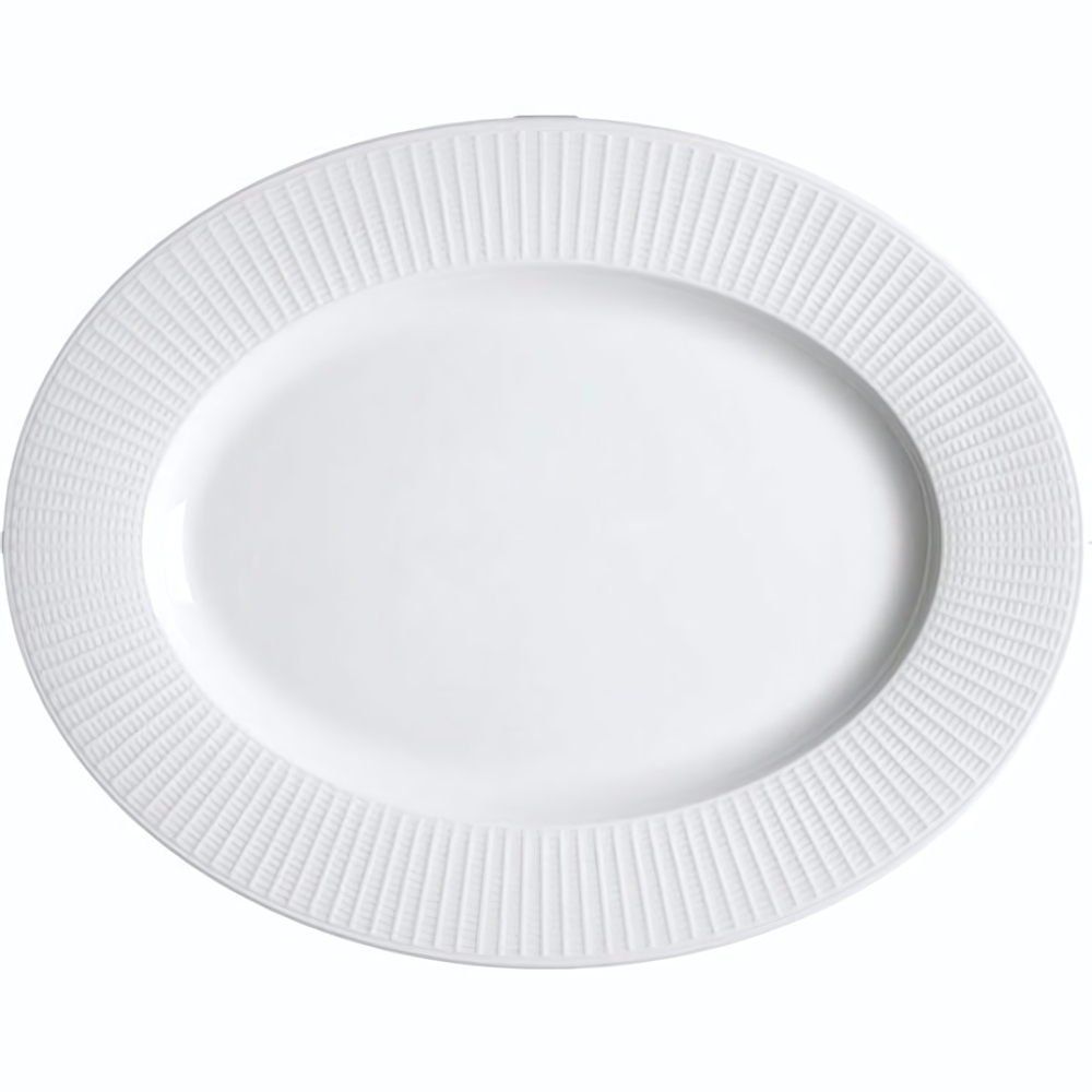 Блюдо «Виллоу» овальное;фарфор;,L=33см;белый (Цвет: белый)