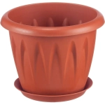 Кашпо АЛИЦИЯ D200мм 2,6л с поддоном Терракотовый 0,16,2х0,2м