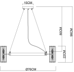 Подвесная люстра Arte Lamp SANTORINI A1049SP-16GO