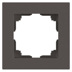 Рамка для розеток и выключателей Intro Accent 6-501-09 на 1 пост, СУ, титан