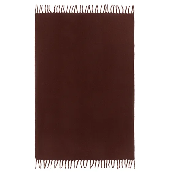 Плед мохеровый шоколадного цвета из коллекции essential, 130х180 см