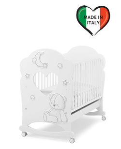 Детская кровать Erbesi Stella с окном белый/серый