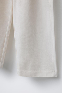 ZARA БРЮКИ СВОБОДНОГО WIDE LEG HEAVY WEIGHT, ЭКРЮ