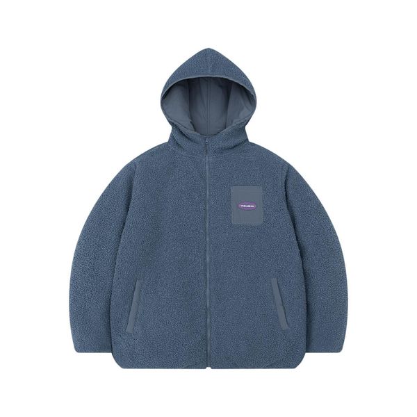 Куртка двухсторонняя пыльно-синяя - фото 6