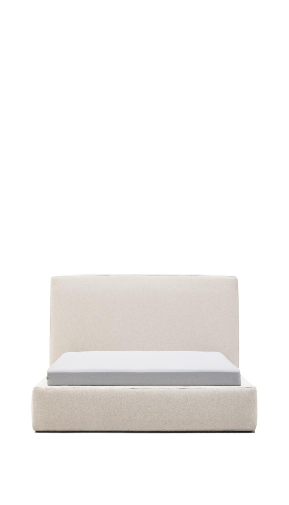 Кровать Blok бежевая со съемными чехлами под матрас 180 х 200 см