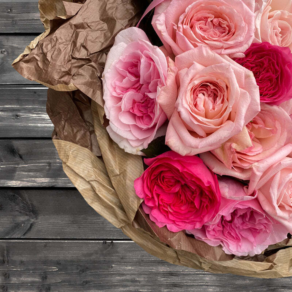 Слова любви — букет ароматных розовых роз коллекции Фея розы