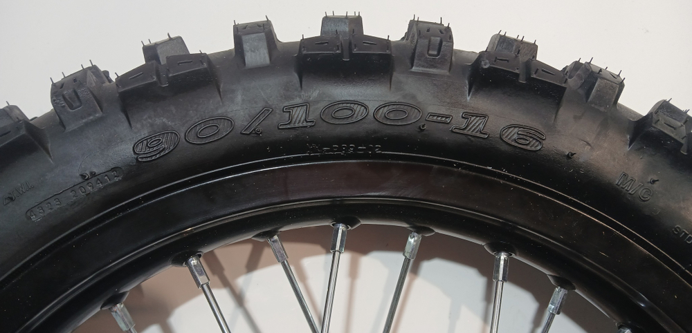 Колесо заднее в сборе 90/100-16" Питбайк PWR Racing FRZ 125