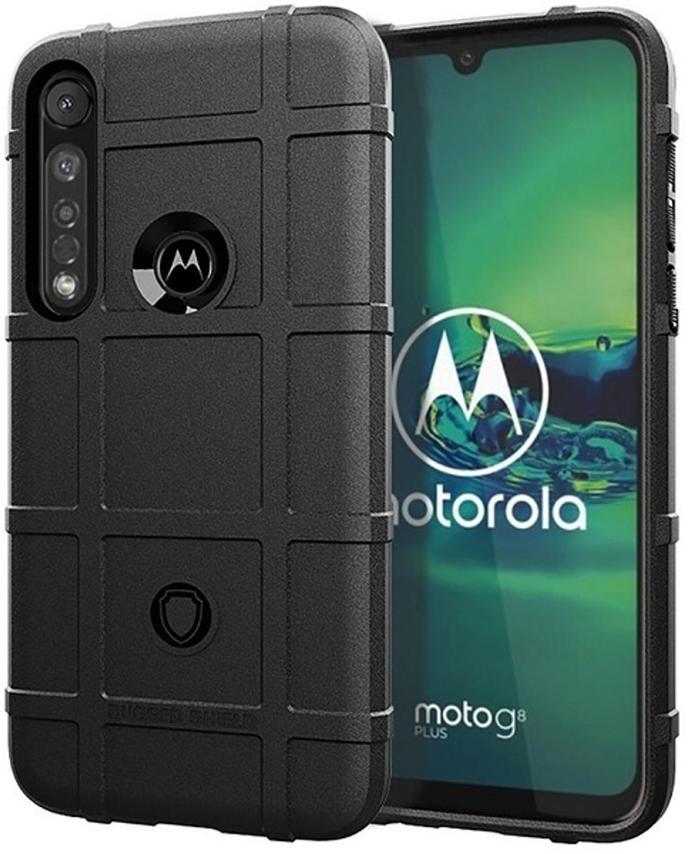 Чехол для Motorola Moto G8 plus цвет Black (черный), серия Armor от Caseport