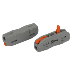 Клемма ЭРА NO-225-393 проходная 222-2411 с рычагами 1 полюс 0.08-2.5/4 мм2 упаковка 25 шт