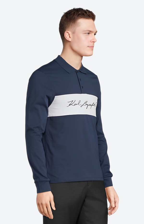Футболка поло лонгслив Karl Lagerfeld