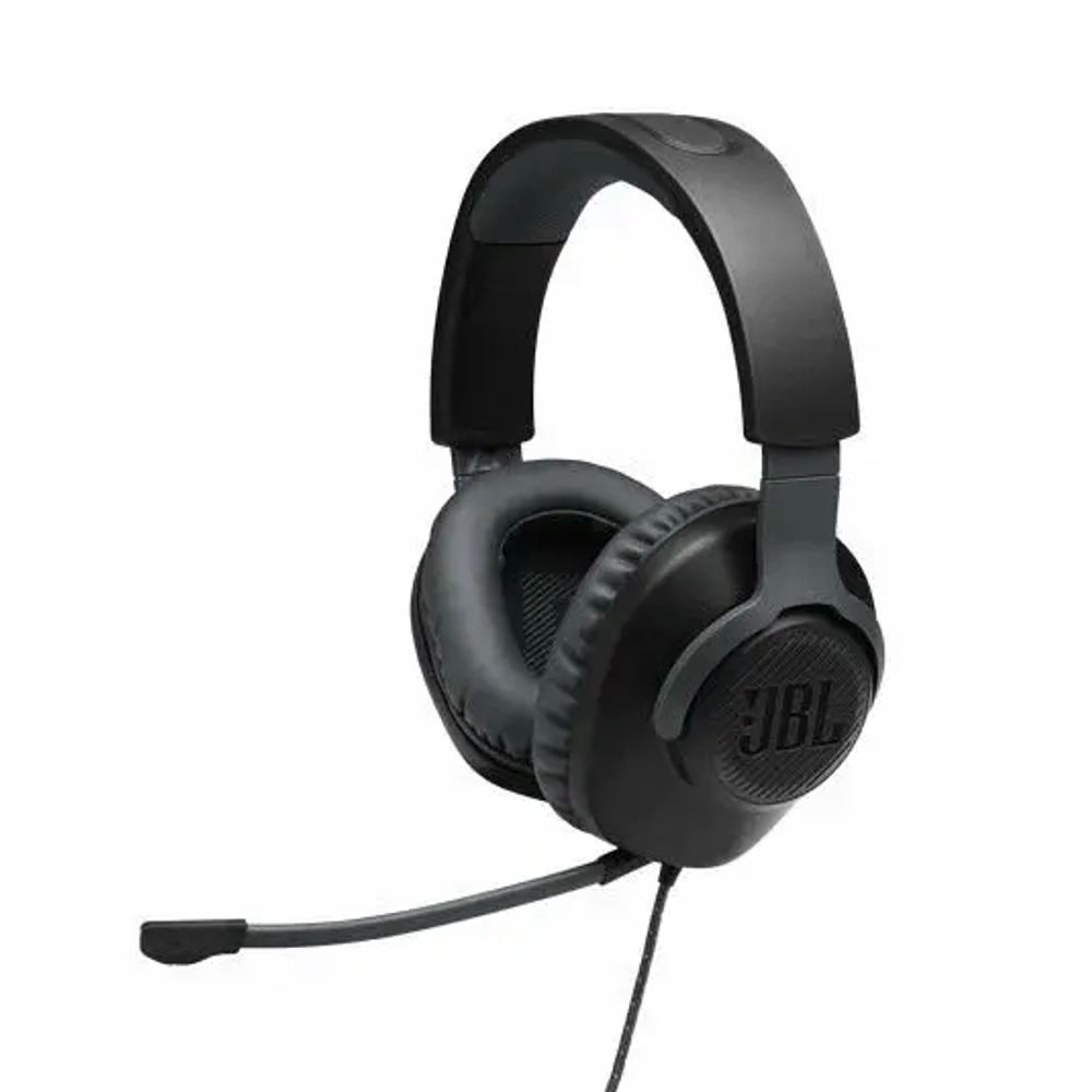 Компьютерная гарнитура JBL Quantum 100, черные, игровые наушники проводные