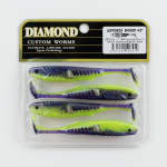 Виброхвост шумовой DIAMOND SHINER 4" (4шт/уп)