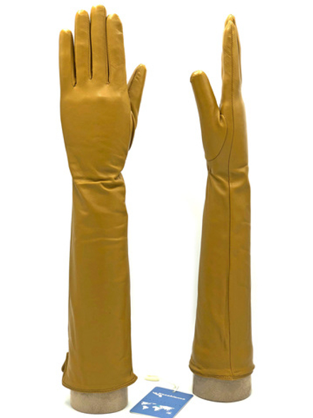 Перчатки длинные на шерстяной подкладке