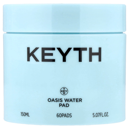 KEYTH, Trued Oasis Water Pad, увлажняющие диски, 60 шт., 150 мл (5,07 жидк. унции)