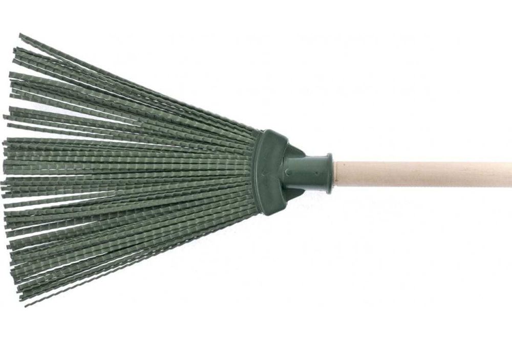 63227 Метла полипропиленовая 295х255х1490мм. веерная, деревянный черенок Сибртех