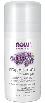 NOW foods Progesterone from Wild Yam, balancing skin cream 20 mg.