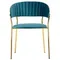 Стул Turin бирюзовый с золотыми ножками