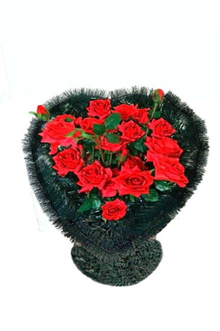 Корзина красные розы 80 см