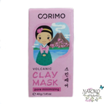 Чёрная глиняная маска для лица CORIMO Вулканический пепел и Цинк в стике, 40 гр.