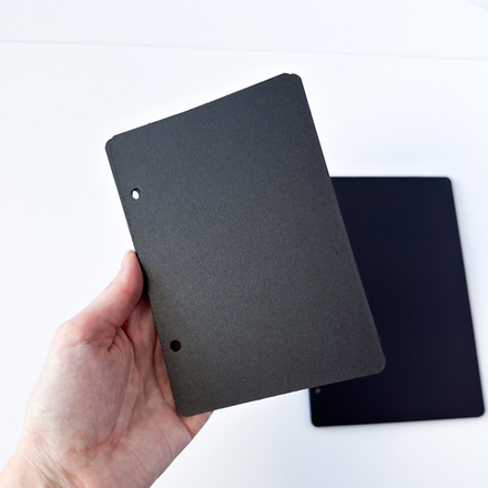 2 черных форзаца из плотного переплетного картона (4/2 кольца)