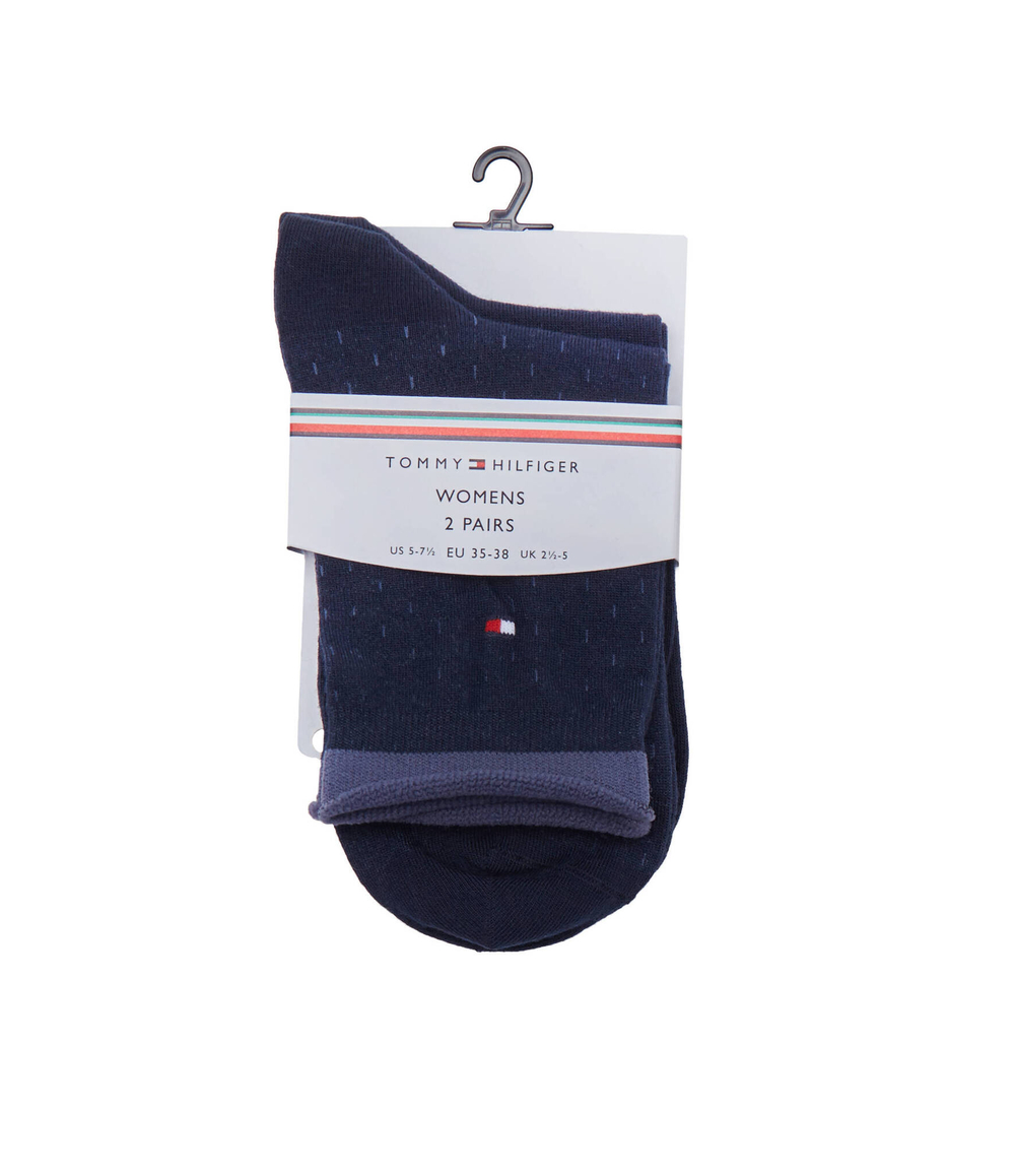 Носки 2 пары SHORT DROPPED ROLL TOP Tommy Hilfiger - темно-синий(701224911)