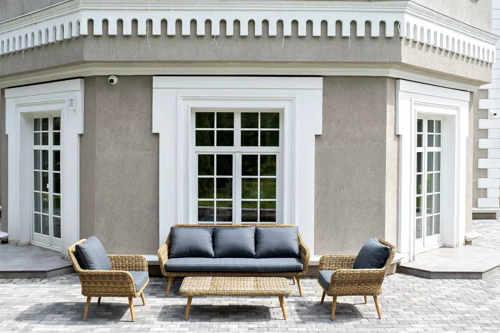 "Прованс" лаунж-зона плетеная из искусственного ротанга, цвет соломенный