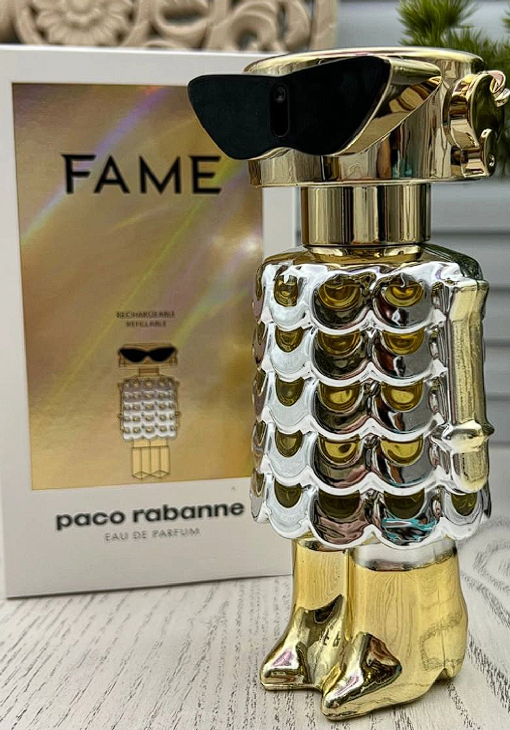 Paco Rabanne Fame Rabanne 80ml (Коробка парфюма без слюды, парфюм новый, распаковка для фото)