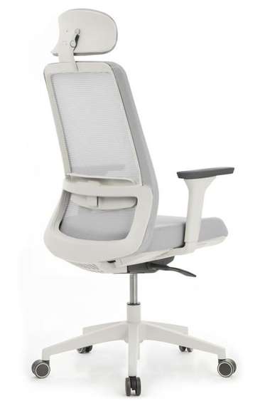 Кресло Work W-218C WHITE Светло-серый