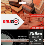 Пильный диск KRUGO 250x2,6/1,8x48Tx30mm, WA250048
