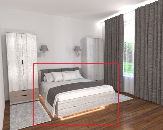 Каркас кровати ЛИВЕРПУЛЬ-3 с подсветкой