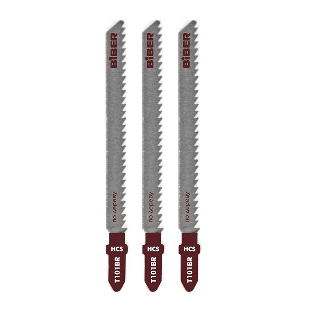 БИБЕР 85274 Полотна по дерев для эл. лобз. 74/2,5 мм Т101BR чист рез 3шт(25/200)