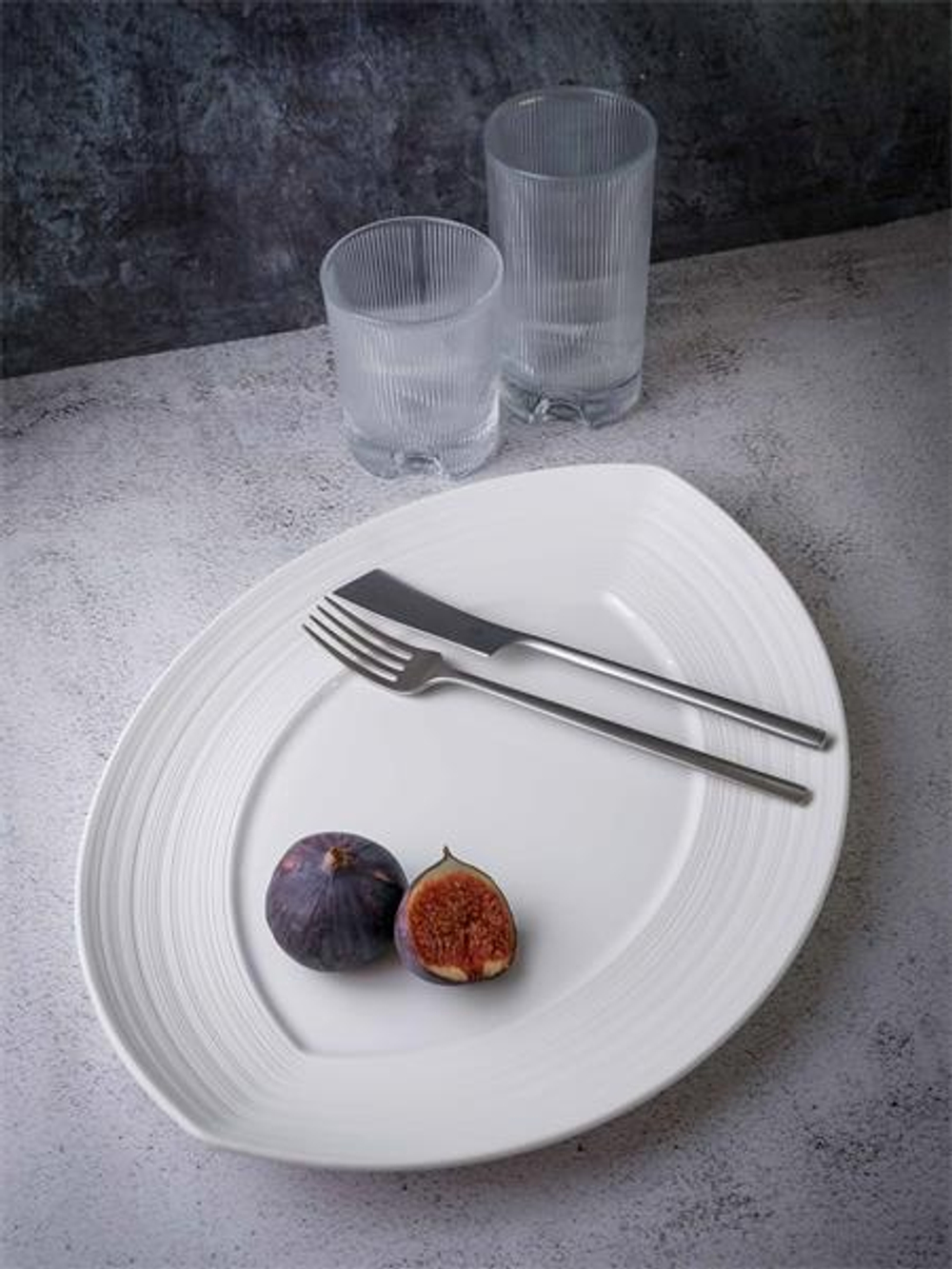 Блюдо овальное 36x28 см h 3,5 см, фарфор, Linea