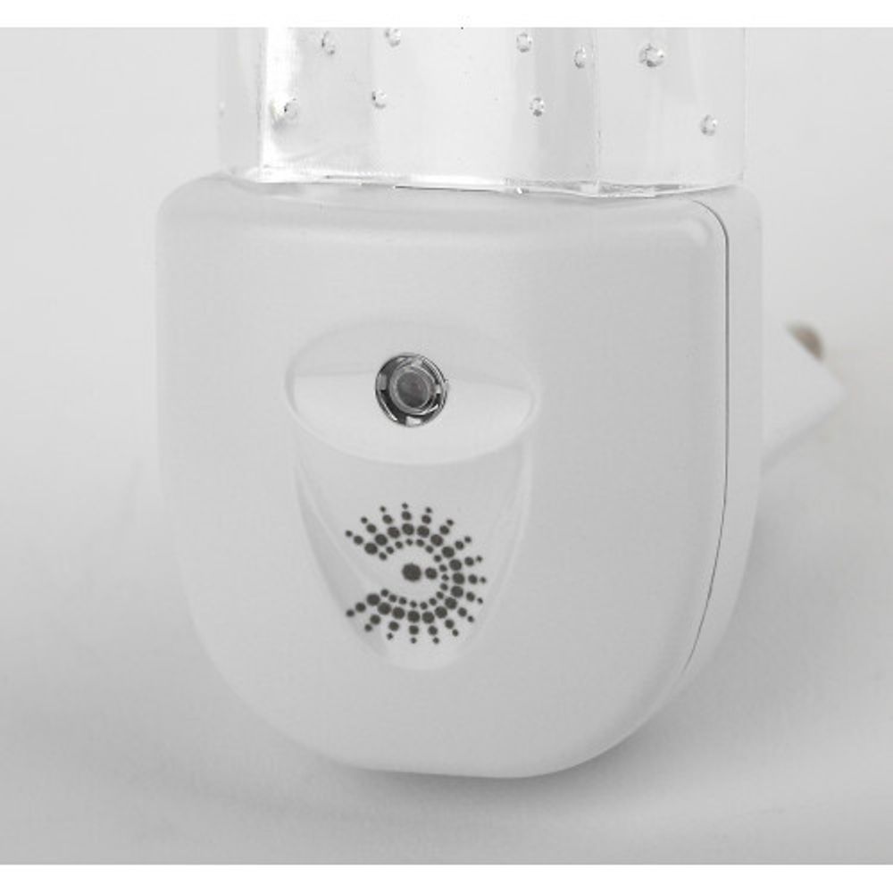 Ночник - светильник светодиодный ЭРА NN-619-LS-W в розетку с датчиком освещенности белый